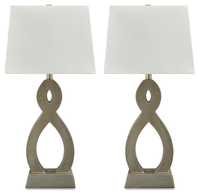 Donancy - Champagne - Poly Table Lamp (Set of 2).