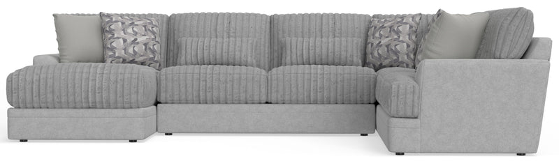 Titan - 3 Piece Sectional With Comfort Coil Seating And 9 Included Accent Pillows (Left Side Facing Chaise) - Moonstruck