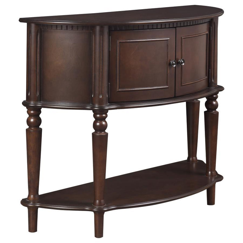 Brenda - Console Table With Curved Front - Brown.