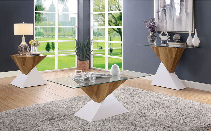 Bima - End Table - White / Natural Tone - Grand Furniture GA