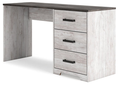 Shawburn - White / Dark Charcoal Gray - Home Office Desk.