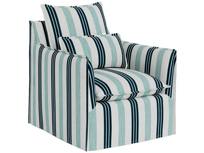 Siesta Key - Outdoor Swivel Chair Special Order - Blue - Arm Chairs - Grand Furniture GA