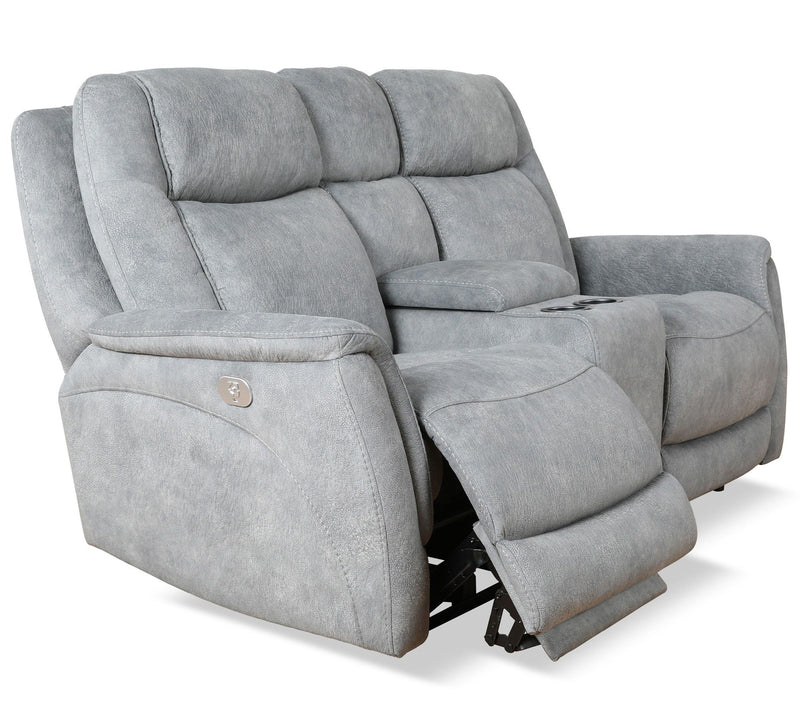 Linus - Power Zero Gravity Console Loveseat - Hudson