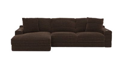 Comfrey - 2 Piece Sofa / LSF Chaise - Chocolate