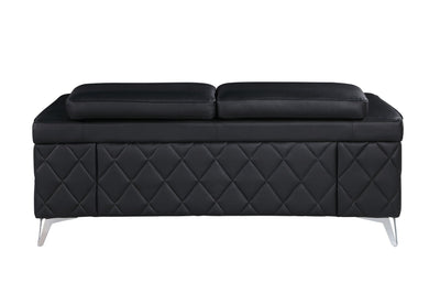 1140 - Top Grain Italian Leather Loveseat.