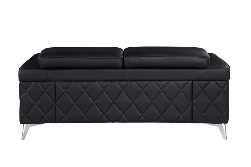 1140 - Top Grain Italian Leather Loveseat.