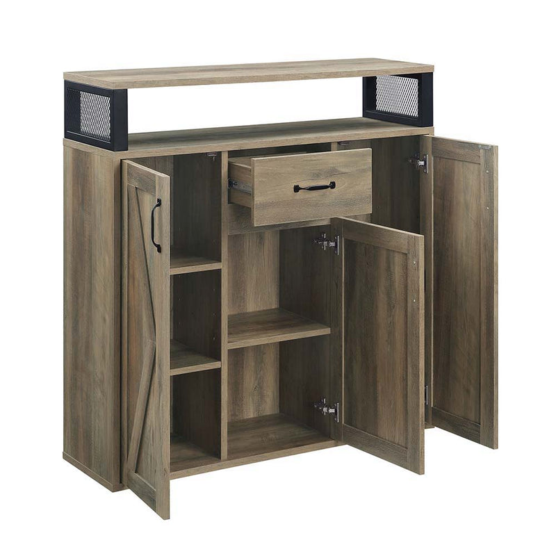 Abiram - Server - Rustic Oak Finish - Grand Furniture GA