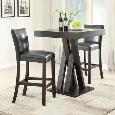 Alberton - Upholstered Bar Stools (Set of 2) - Black And Cappuccino - Stool Sets - Grand Furniture GA