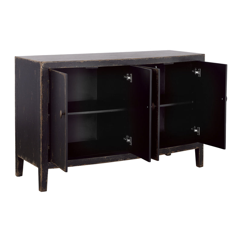 Gibson - Four Door Credenza - Coal & Brown.