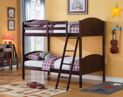 Toshi - Twin Over Twin Bunk Bed - Espresso - Grand Furniture GA