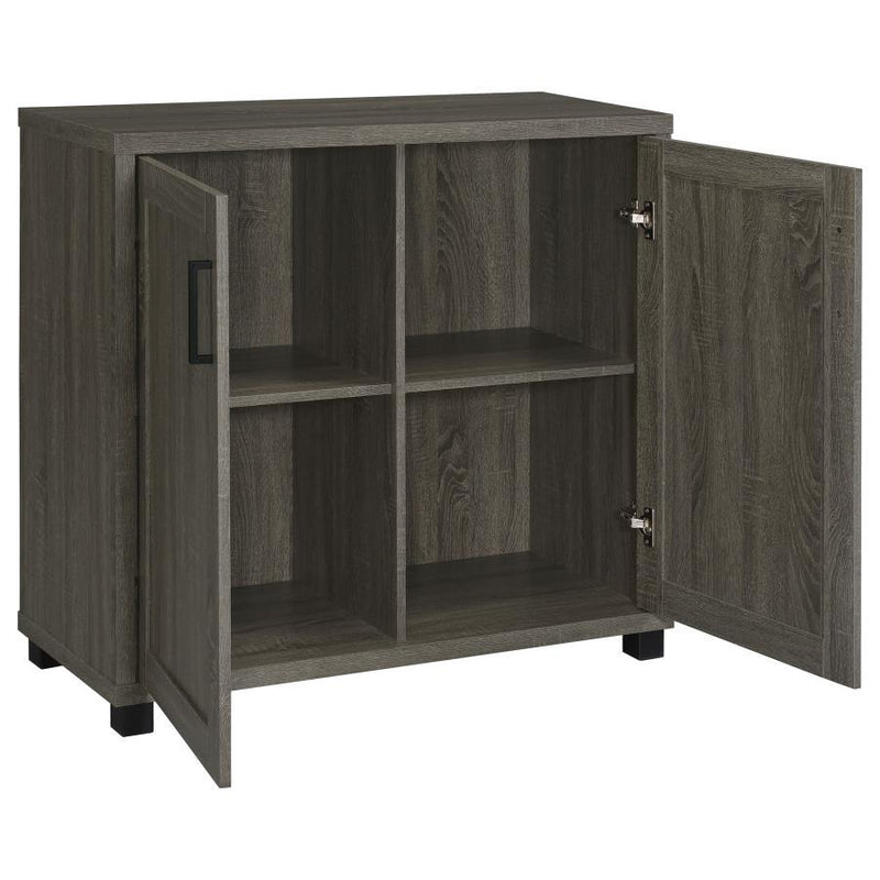 Filch - Wooden 2-Door Accent Cabinet - Weathered Gray - Grand Furniture GA