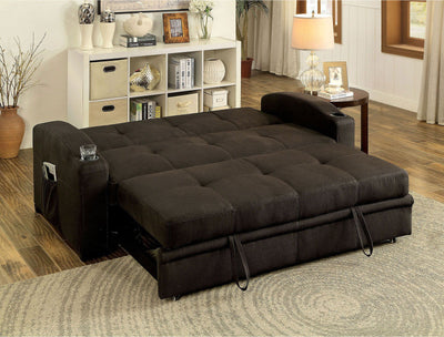 Mavis - Futon Sofa - Dark Brown