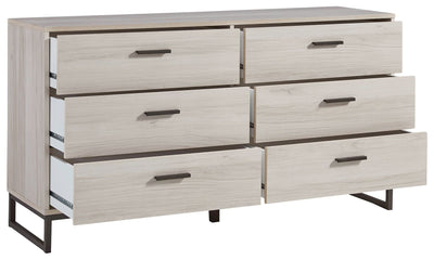 Socalle - Light Natural - Six Drawer Dresser - Vinyl-Wrapped.