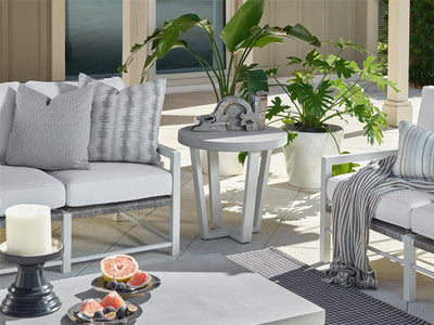 Coastal Living Outdoor - South Beach End Table - Pearl Silver.