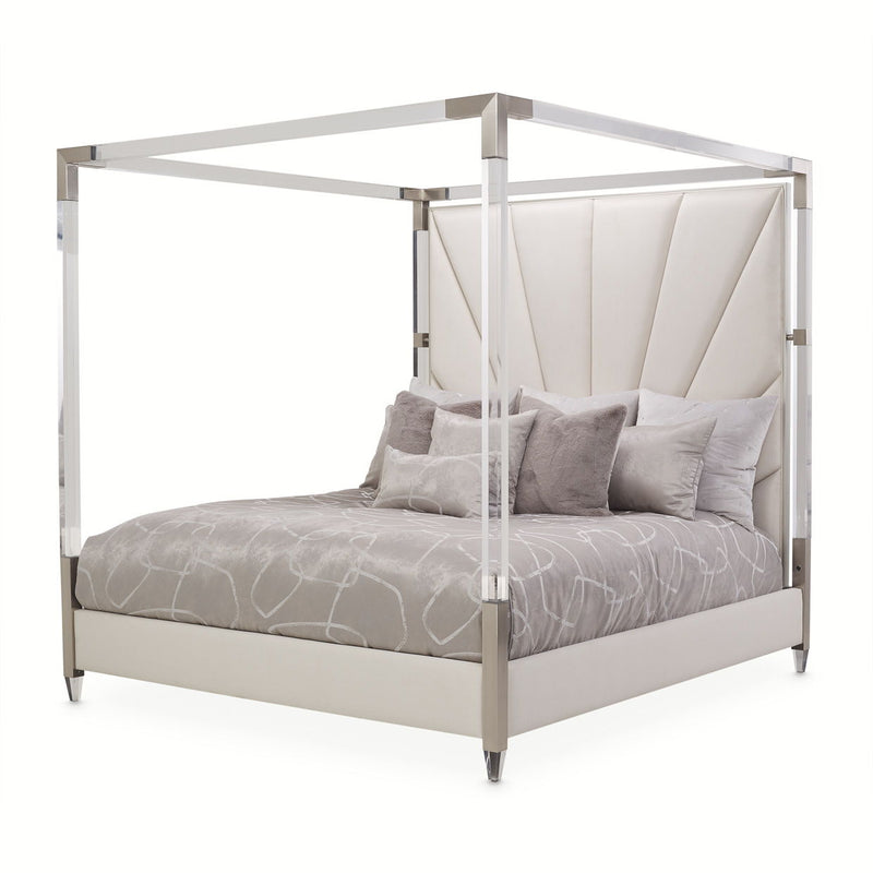 Lanterna - Channel Tufted Canopy Bed