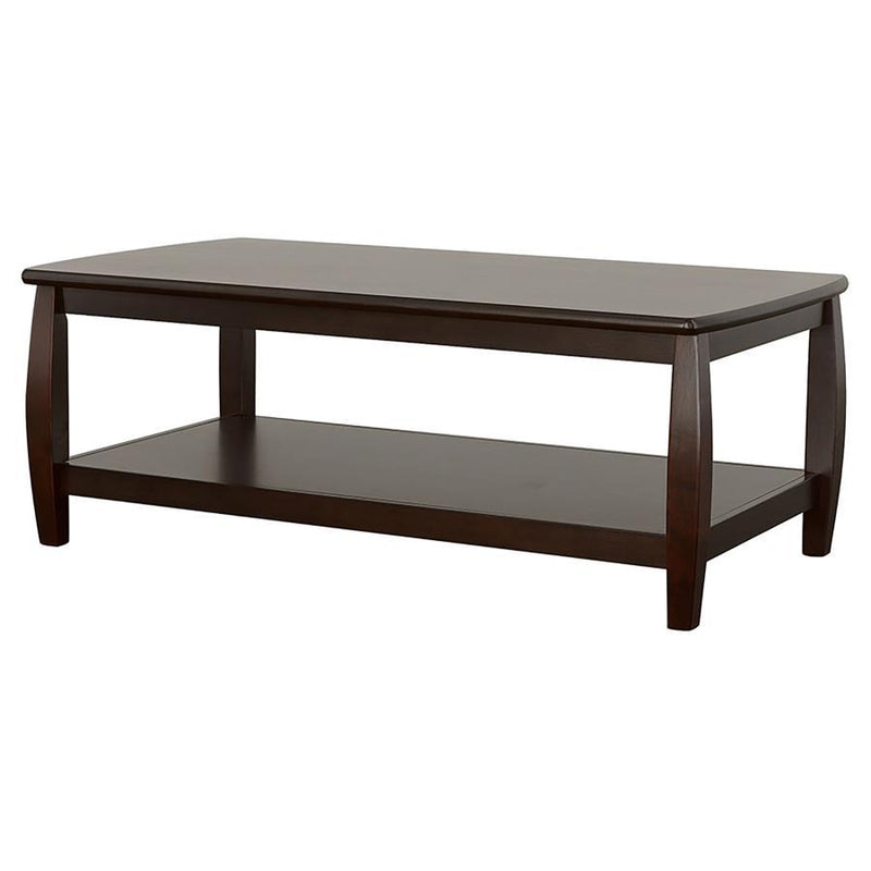 Dixon - Rectangular Coffee Table With Lower Shelf - Espresso.