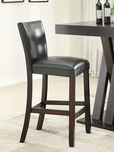 Alberton - Upholstered Bar Stools (Set of 2) - Black And Cappuccino - Stool Sets - Grand Furniture GA