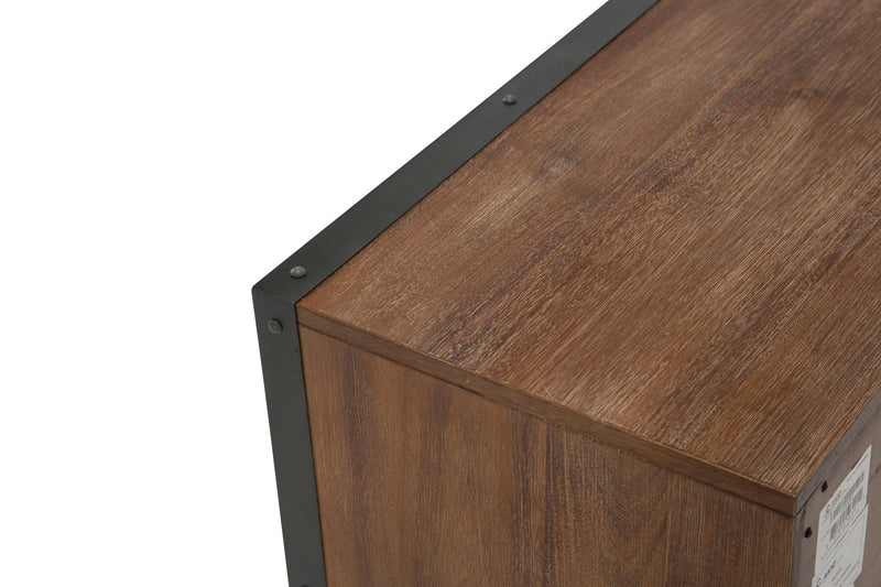 Brooklyn Walk - 2-Drawer Nightstand - Burnt Umber.