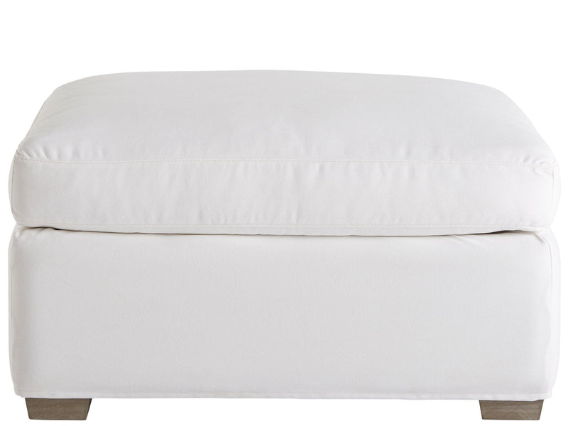 Malibu - Slipcover Ottoman - Special Order - White