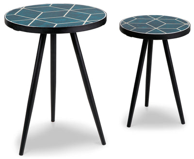 Clairbelle - Teal - Accent Table (Set of 2).