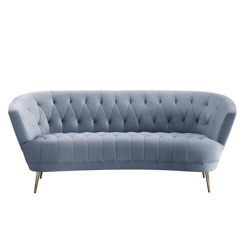 Bayram - Sofa - Light Gray Velvet - Grand Furniture GA