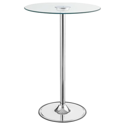 Thea - Led Bar Table - Chrome and Clear.