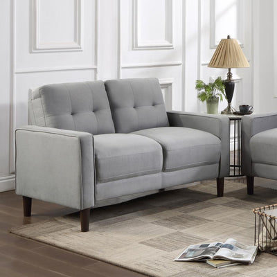 Bowen - Upholstered Track Arms Tufted Loveseat