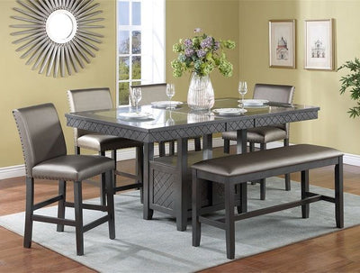 Bankston - Counter Height Dining Table - Gray - Grand Furniture GA