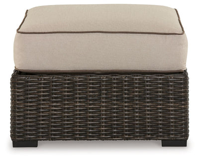 Coastline Bay - Brown - Ottoman With Cushion.