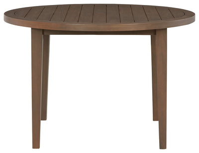 Germalia - Brown - Round Dining Table W/Umb Opt.