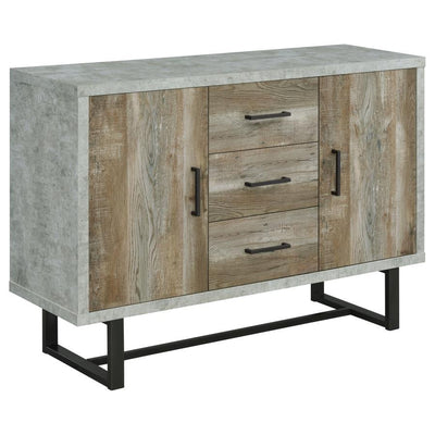 Abelardo - 3-Drawer Accent Cabinet - Weathered Oak and Cement.