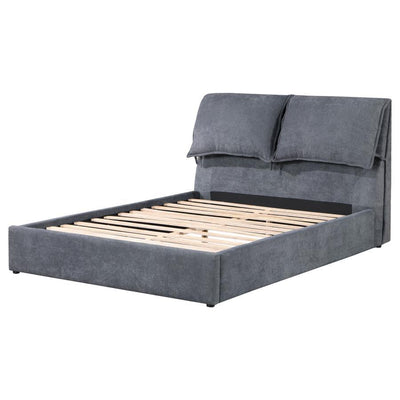 Laurel - Upholstered Platform Bed With Pillow Headboard