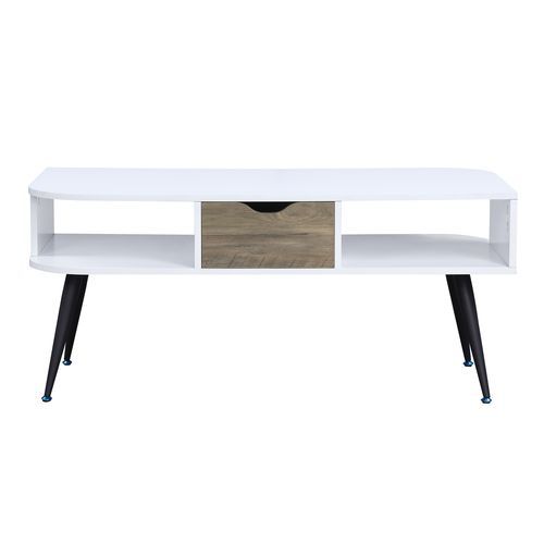 Halima - Accent Table - White & Black Finish - Grand Furniture GA