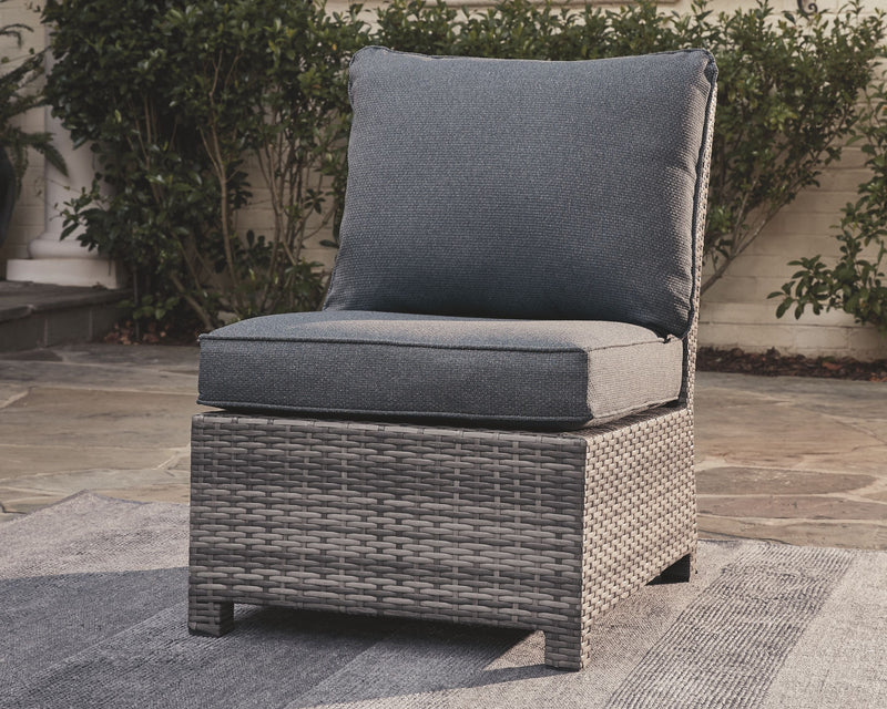 Salem - Gray - Armless Chair W/Cushion.