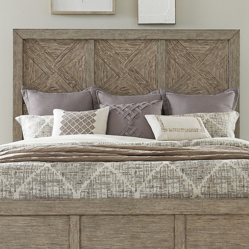 Skyview Lodge - Queen Panel Headboard - Light Brown