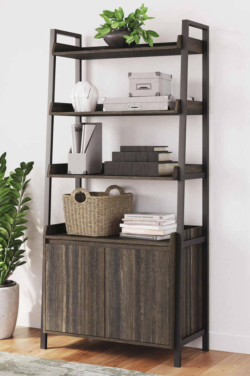 Zendex - Dark Brown - Bookcase - Etageres - Grand Furniture GA