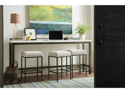 Curated - Essence Console Table with Stools - White.