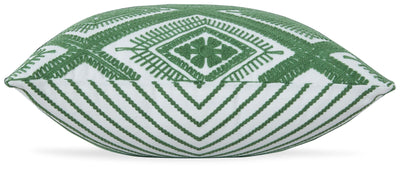 Bellvale - Green / White - Pillow (Set of 4).