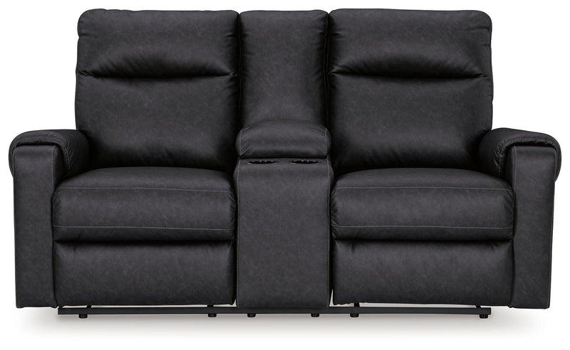 Axtellton - Carbon - Dbl Power Reclining Loveseat With Console