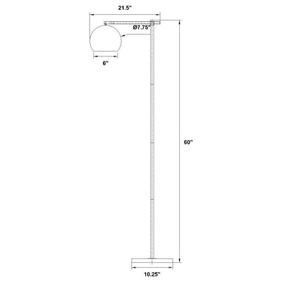 Linnea - 1-Light Dome Shade Floor Lamp - Brass