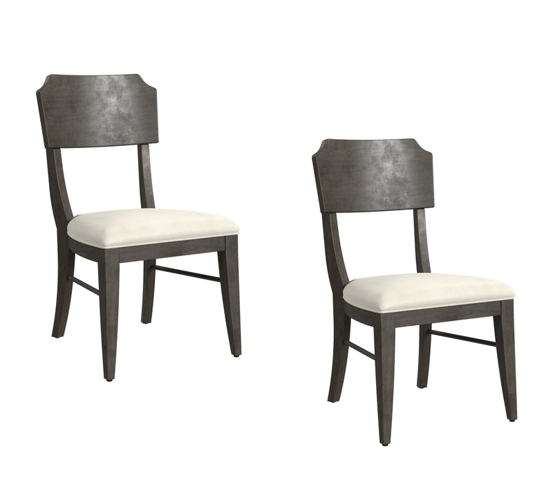 Kellan - Dining Chair (Set of 2) - Charcoal Grey / Dawson Paltinum Fabric