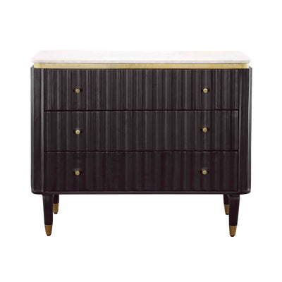 Carlyle - Three Drawer Chest - Black & Gold.