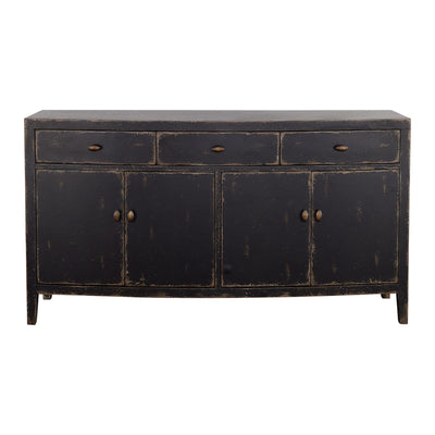 Gibson - Four Door Three Drawer Credenza - Coal & Brown.