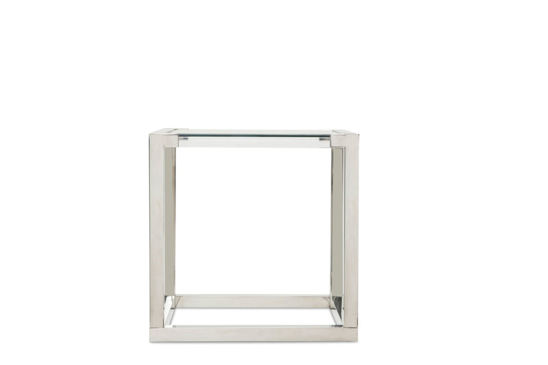 State St. - Square End Table - Stainless Steel.