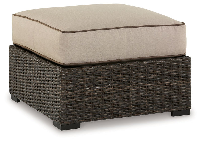 Coastline Bay - Brown - Ottoman With Cushion.