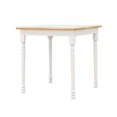 Carlene - Square Top Dining Table - Natural Brown and White.