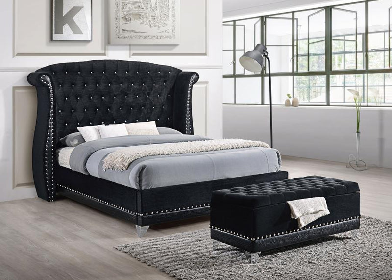 Barzini - Wingback Tufted Bed - Upholstered Beds - Grand Furniture GA