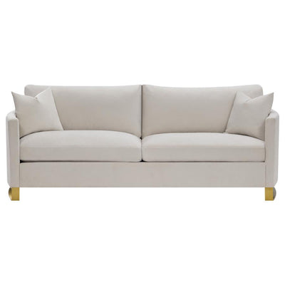 Corliss - Upholstered Arched Arms Sofa - Beige.