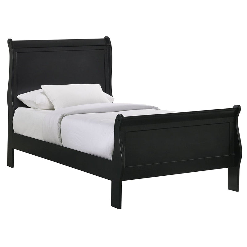 Louis Philippe - Twin Panel Bed - Black