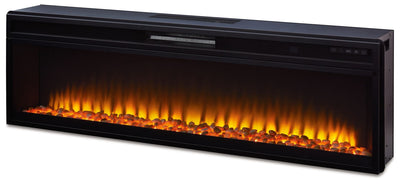 Entertainment - Black - Wide Fireplace Insert.